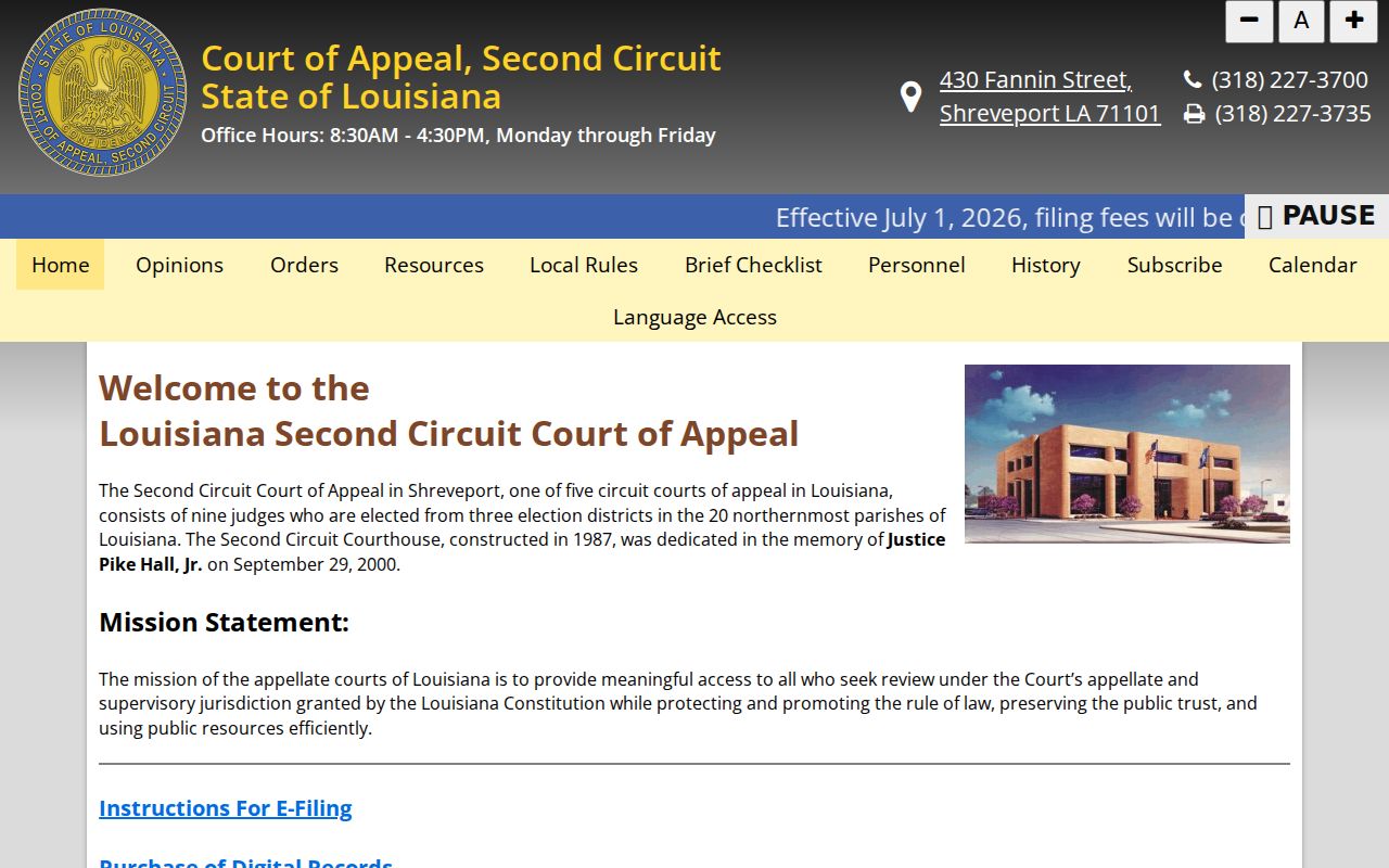 Richland Parish court docket Second Circuit appeal