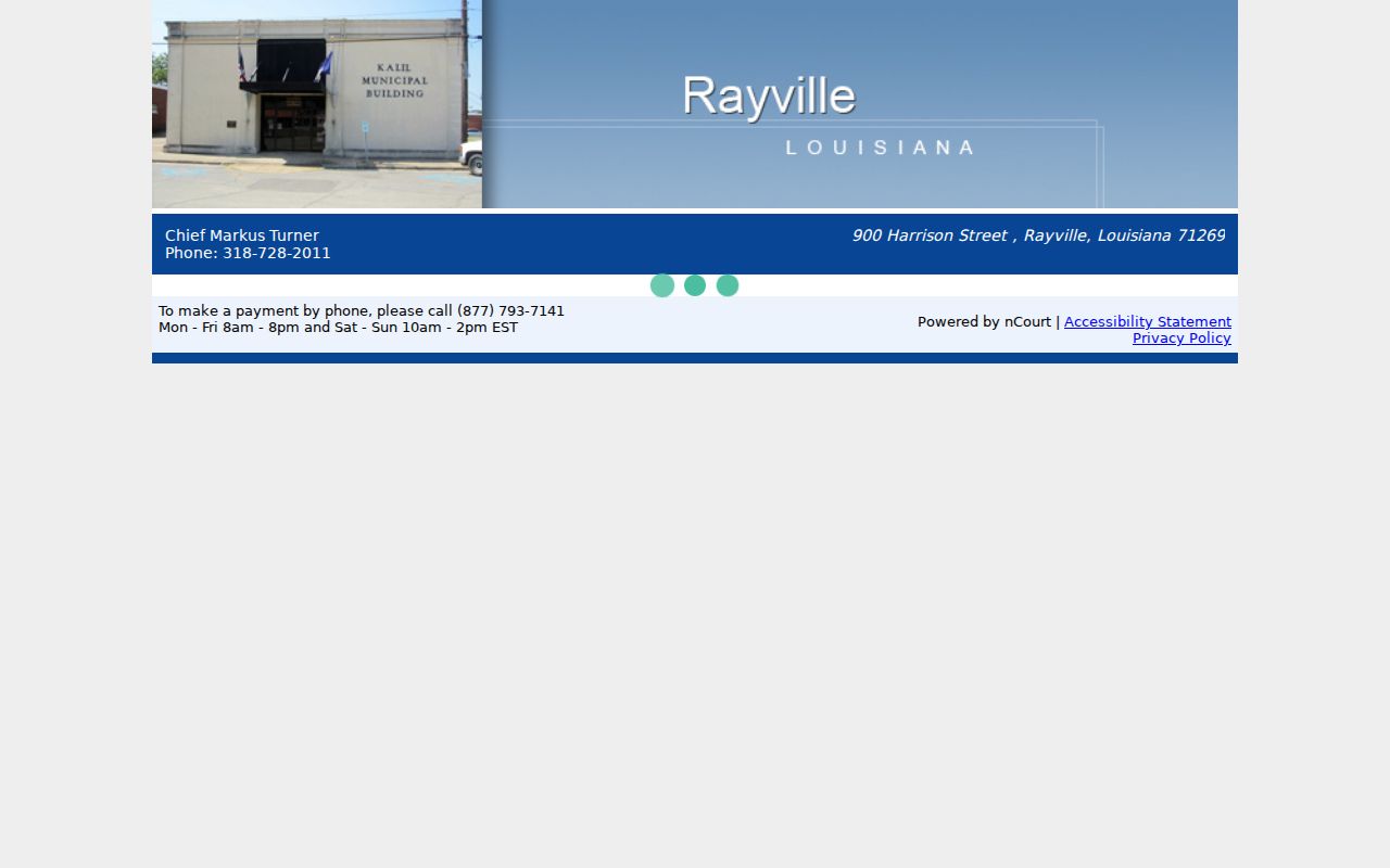 Rayville court records citation number lookup screen